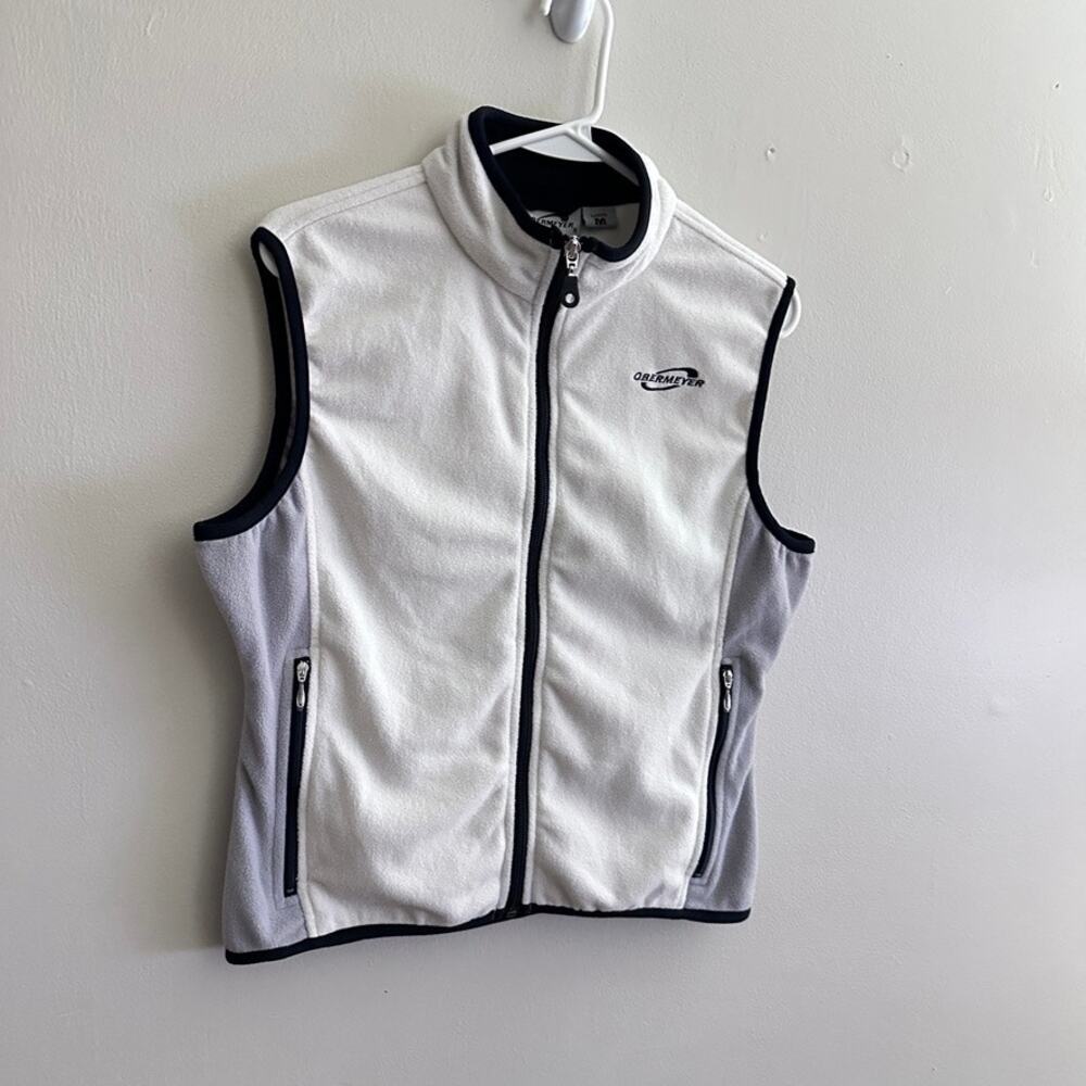 Obermeyer Fleece Vest Full Zip Sleeveless Zip Pockets Ski Snowboard Gorpcore MED - Picture 5 of 10